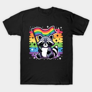 Raccoon Ally LGBTQ+ Supporter T-Shirt